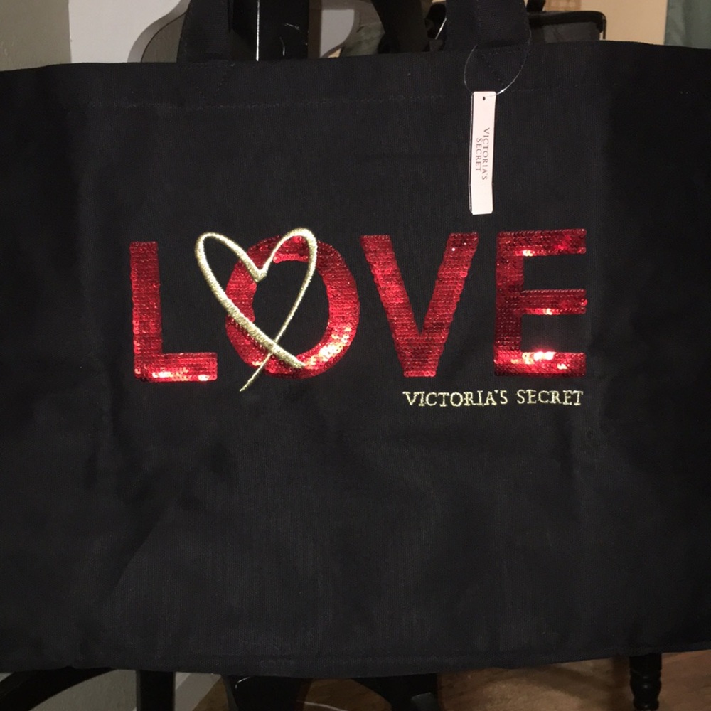 NWT Victoria’s Secret Love Black Tote